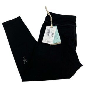 Ibex Woolies Tech Leggings Womens S Black Merino Wool Base Layer Cropped Outdoor